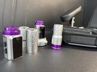 Cordless Tattoo Pen Kit Purple silver Aluminum W  Case   Charging Cable