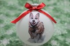 D039 Hand-made Christmas Ornament - Australian Cattle Dog Red Heeler - Running