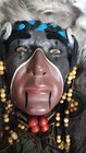 Native American Navajo Warrior Spirit Mask Large Wall Hanging  real Fur