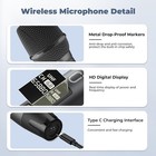 Professional Uhf Dual Wireless Dynamic Microphone System Rechargeable Receiver