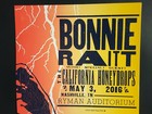 Bonnie Raitt Hatch Show Print Nashville Ryman May 3  2016 Concert Tour Poster