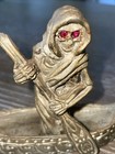 Pewter Figurine Grim Reaper Charon Ferryman Of Hades  Red Eyes  Hologram Fun Pc