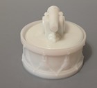 Vintage Milk Glass Snare Drum With Cannon Lid Nice