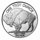 1 Troy Oz Buffalo  999 Fine Siiver Round