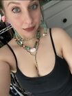 Native American Navajo Turquoise   Opal Hand Strung Necklace Set One Of A Kind