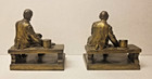 Abraham Lincoln Vtg  seated Lincoln  Bronze Bookends From Orig 1911 Sculpture