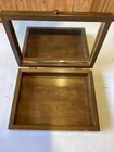 Vintage Wooden Jewelry Box W  Mirror New Canaan Country School Eglomise Design