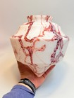 1930 Antique Loetz Art Deco Cased Marbled Slag Glass Lamp Shade Plumb Bob Cone