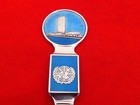 Vintage Sterling Silver   Enamel United Nations Small Souvenir Spoon Zx-12