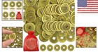 Chinese New  Feng Shui Coins - 240 Antique Coins With Luck Pouch 0 8 Inches