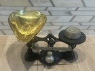 Antique Cast Iron Candy Store Kitchen Balance Scale Brass Scoop