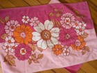 Vintage 1970s Fieldcrest Pink Floral Daisy Flower Power Towel Set Of 5