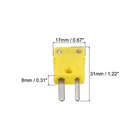 5pcs Mini K Type Thermocouple Wire Connectors Male Plug Adapter High Temperature
