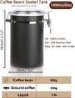 1800ml Coffee Sugar Canister Airtight Stainless Steel Kitchen Storage Container