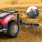 60 Inch Landscape Rake Implement For Atv utv Removal Of Rock Grass Clumps Debris