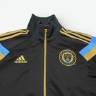 Philadelphia Union Jacket Mens Large Black Gold Mls Soccer Track Full Zip Adidas