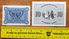 Greece 1944 Wwii  2 Notes 1 Drachmai   10 Drachmai Both Uncirculated