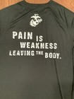 Marines T-shirt Men L Black Usmc Pain Is Weakness Leaving The Body Made Usa
