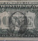  1977 A  1 Federal Reserve Note Major Offset Printing Error Front To Back