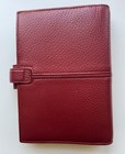 Filofax Finchley Soft Deluxe Leather Pebbled Scarlet Red Personal Size Euc