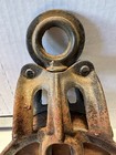Antique Vintage Loudon Cast Iron   Wood Barn Pulley A23 Primitive Country Decor