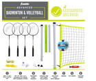 Franklin Sports Volleyball And Badminton Combo Set - Portable