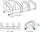 4 Bikes Floor Rack Stand Steel Bicycle Storage Organizer Parking Holder