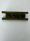 Vintage Bakelite Carved Wood   Metal Pin Brooch Tropical Look 3 3 8  X 1 