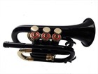 Mini Pocket Trumpet New Black Brass Look Bb Pocket Trumpet free Hard Case m p
