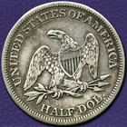 1861 Seated Liberty Half Dollar  Civil War Date