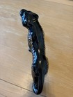Black And Gold Tiger Sculpture H j  Boninger California Ceramics Pottery 1960 s