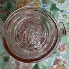 Vintage Pink Depression Glass Citrus Juicer Reamer 2 Cup Measuring Pitcher Set