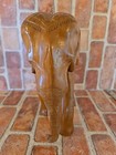 Vintage Solid Wood Carved Elephant Large Statue Figure 11 X 11 In Heavy No Tusks