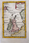 British Isles 1683 Alain Manesson Mallet Antique Map 17th Century French Edition