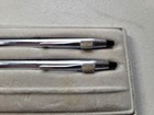 Cross Fine Writing Ball Ink Pen Mechanical Pencil Set Chrome 3501  Vintage