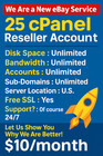      25x Cpanel Reseller Hosting     Whm Access     Unlimited Hosting      10 mo     