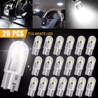 20pcs Led License Plate Interior Light Bulb White T10 194 168 W5w 2825 6000k