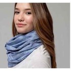 Ivivva Lululemon Village Chill Scarf Snap Infinity Heather Blue Girls One Size