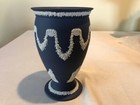 Wedgwood Portland Blue Jasperware Vase  8    Tall