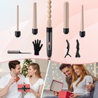 Curling Wand 5 In 1 Hair Curlers Iron Set With 5 Interchangeable Ceramic Tour   