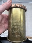 Ww1 Souvenir Of Jerusalem Trench Art Mug German Berndorf Shell  z916