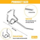 100 Pcs Pegboard Hooks 2 Inch Peg Board Shelving Hooks Peg Board Organizer Acces