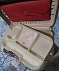 Vintage American Tourister Tiara Red Makeup Luggage Footed Train Case