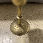 Vtg Solid Brass Etched Bud Vase Made In India Engraved Floral Design 6    Tall