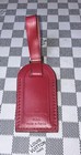 Authentic Louis Vuitton Red  W Gold Hardware Small Leather Name Tag 