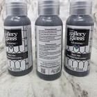 Lot Of 3 Plaid Gallery Glass Leading Black Simulated Liquid Leading 2oz
