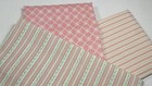 Vintage Primitive Pink Rose Stripe Ticking Lattice Quilt Doll Calico Fabric Lot