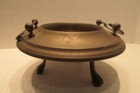Vintage 2 Copper Brass Handled Chafins Dishes And Brass Spoon   Collectible Dish