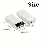50000mah Power Bank Large Capacity  Portable Battery Fast Charging Led For Phone