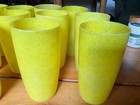 8 Vintage Plastic Retro Mcm Speckled Cups 4 75    Tumblers Glasses Lot Set Nice 